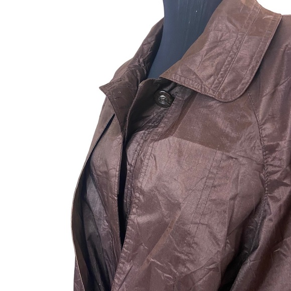 Brown/Maroon Vintage British Mist Trench Rain Coat - Picture 7 of 13